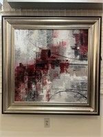 Framed Oil Abstract #228  52 X 2.5 X 52