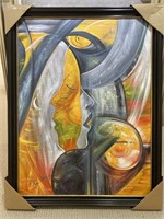Framed Oil Abstract #234  42 X 2 X53.5