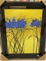 Framed Oil Abstract Floral  #248  48.5 X 4 X 6035