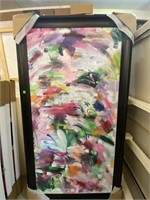 Framed Oil Abstract #258  43 X 1.5 X 79.5