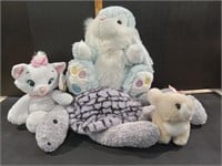 Four Stuffed Animals - Disney Cat, Turtle and Bunn