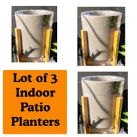 Lot of 3 - Indoor Patio Planters