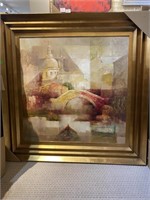 Framed OIl Abstract #329  49 X 2 X 49