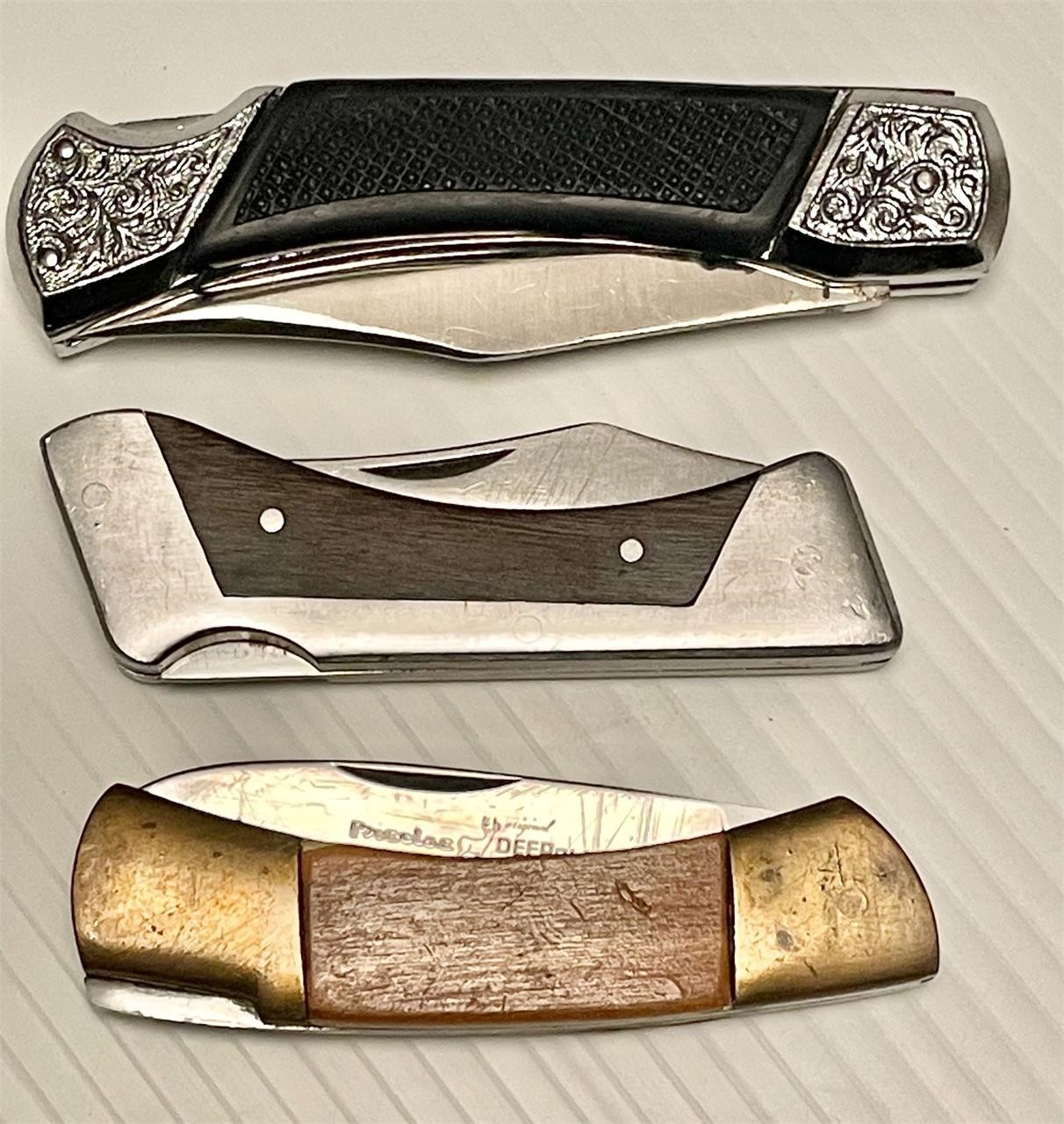 3 heavy duty pocket knives