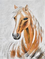 Gallery Wrap Orange Horse Giclee 36x48