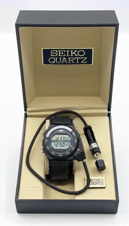 Men's Seiko A826 Training Timer Digital Wristwatch
