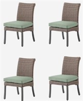 4 Pack - Slate Green & Matte Brown Outdoor Chairs