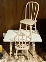 Child's table and 2 chairs