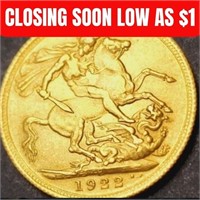 22K  8.8G 1922 Georovis Vd Coin