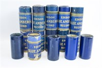 Lot Of 15 Edison Blue Amberol Cylinder Records
