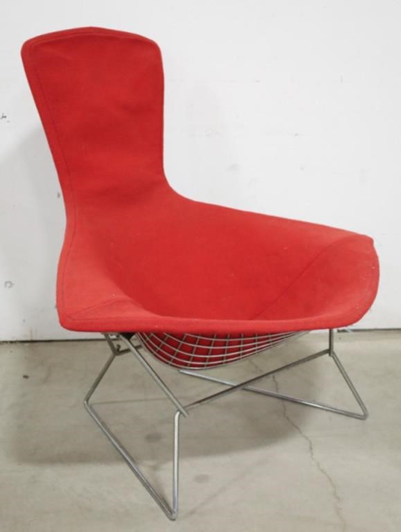 Mid Century Harry Bertoia For Knoll Red Bird Chair