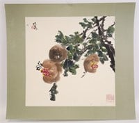 Lu Chun Lan "Tree With Flowers" Watercolor & Ink