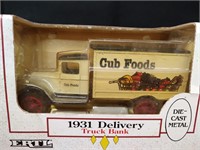 1931 Delivery Truck Die Cast Coin Bank - ERTL in