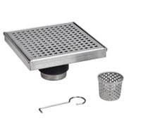 4 in. x 4 in. Stainless Steel Square Shower Drain