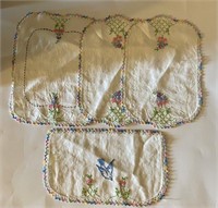 Vintage Embroidered Dresser Set