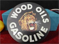 Wood Oils Gasoline Metal Sign - 6" Round