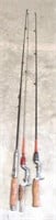 (3) Vintage Metal Fishing Rods