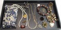 Tray of Misc Costume Jewelry