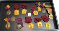 Tray of School Medals