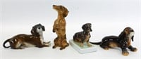 Lot Of Four German Made Dachshund Figurines