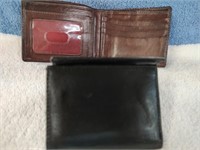 2 Leather Wallets - Bifold &Tri-Fold