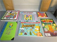 Lot of Various Simpsons Sitcom Items, Books, CD