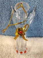 January Crystal Garnet Angel Decoration - 4"
