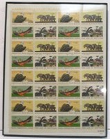 Framed US Postage Stamps