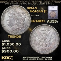 ***Auction Highlight*** 1894-s Morgan Dollar $1 Gr