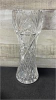 Beautiful Cut Crystal Vase 10.5" High