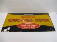 Plastic Buttered Caramel Corn Sign