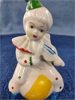 Vintage Ceramic Clown Figurine - 4"