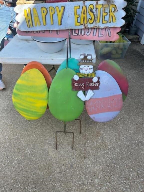 Lot of Easter Yard Decor