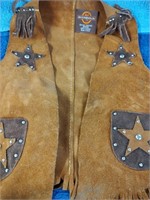 Vintage John R. Craighead Leather Vest Star