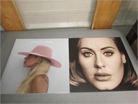 Lady Gaga and Adele pop Icon Vinyl Records
