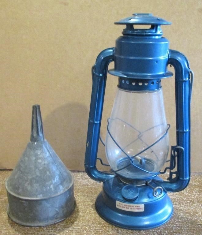 Vintage Dietz Kmart Lantern & Galvanized Funnel