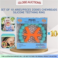 SET OF 10 ZODIES CHEWBEADS SILICONE TEETHING RING