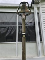 Cast Iron Bell on 4x4 Post