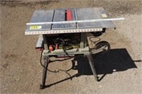 10" Task Force Table Saw on mobile folding stand