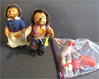 Steiff Micki & Mecki Hedgehogs & Sock Monkey