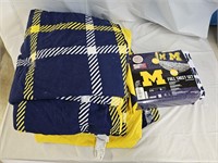 New Michigan Wolverines Sheet Set, Comforter