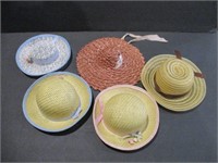 (5) Straw Doll Hats