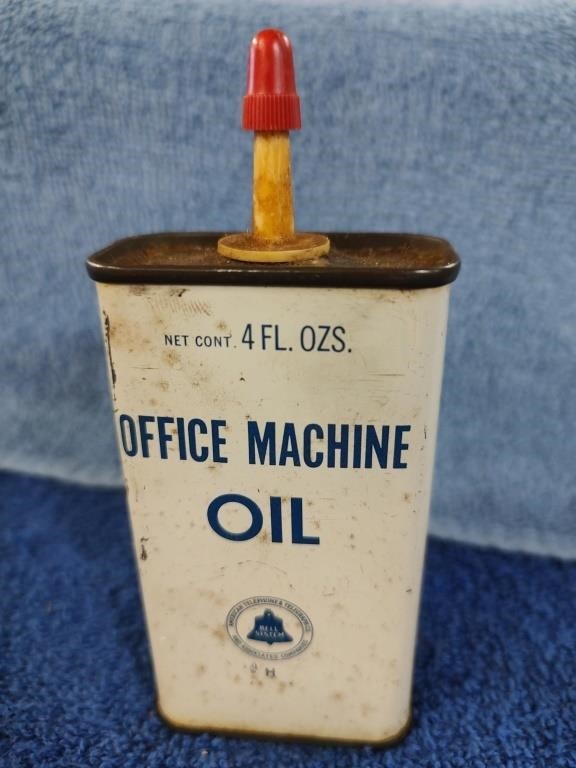 Vintage Full Can Office Machine Oil