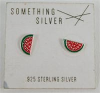 NEW 925 Sterling Silver Watermelon Earrings
