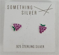 NEW 925 Sterling Silver Grapes Earrings