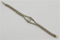 Vintage Clear Rhinestone Bracelet - Missing 2