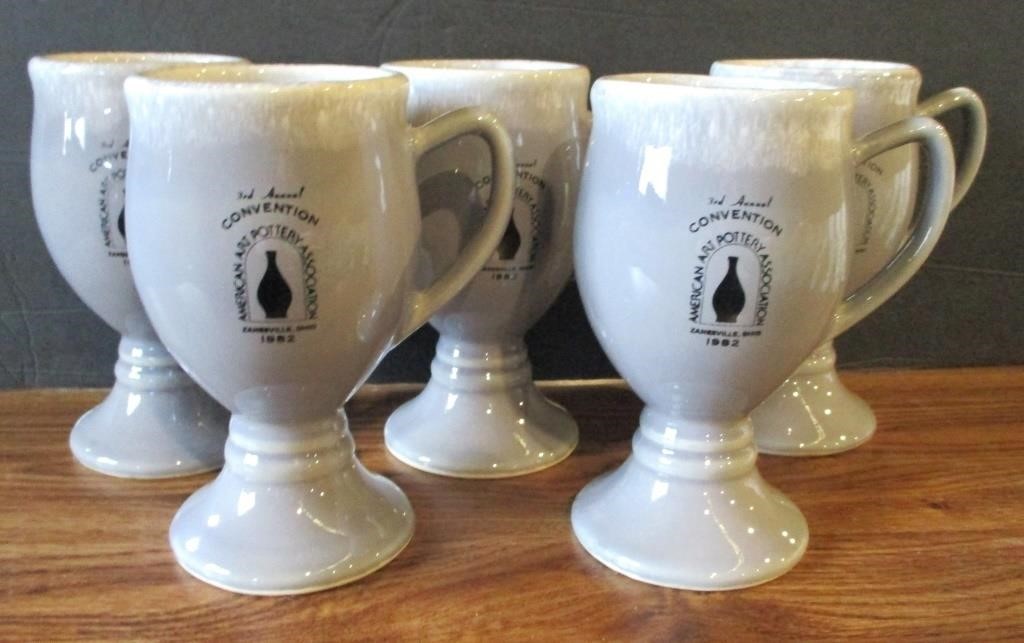 (5) 1982 Hull Pottery Convention Mugs