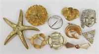 10 Vintage Brooches / Pins