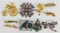 10 Vintage Brooches / Pins