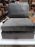 1 seater sectional sofa piece dark grey 30x30x19